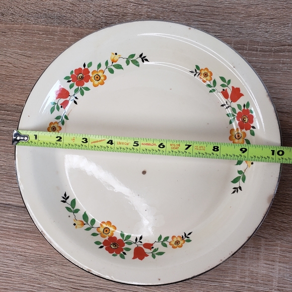 40s VINTAGE Floral Pie Serving Plate - Picture 7 of 9